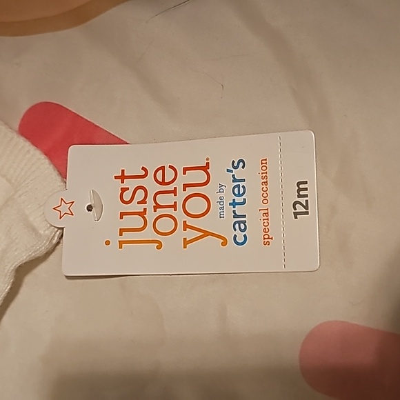 NWT Carter's 12m.set of pink unicorn 🦄  dress and white sweater with buttons - Picture 8 of 11